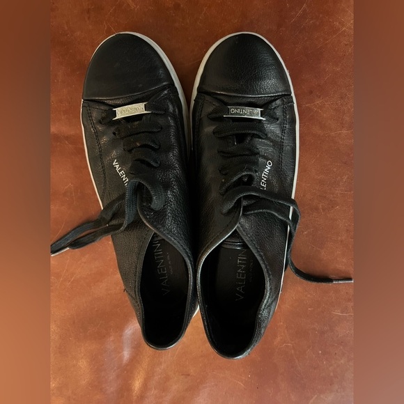 Valentino Black Leather Sneakers 10 - Picture 12 of 12